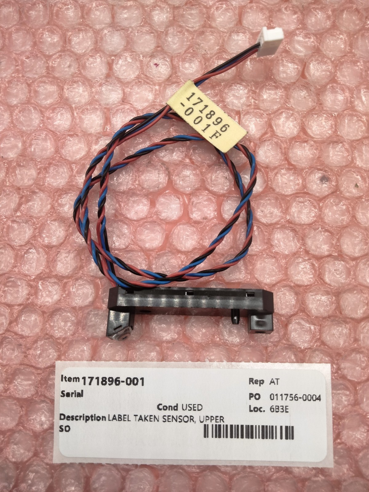 PRINTRONIX 171896-001 UPPER LABEL TAKEN SENSOR T5204E