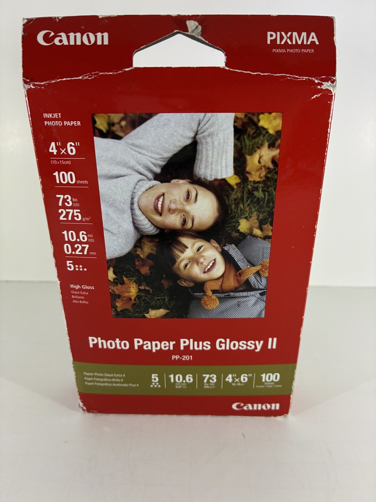 Canon Inkjet Photo Paper Plus Glossy II 4×6 100 Sheets PP-201