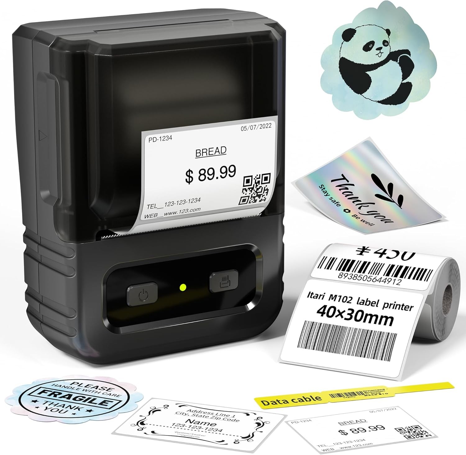 Phomemo M102 Label Maker – Bluetooth Label Printer Thermal Label Maker Machine