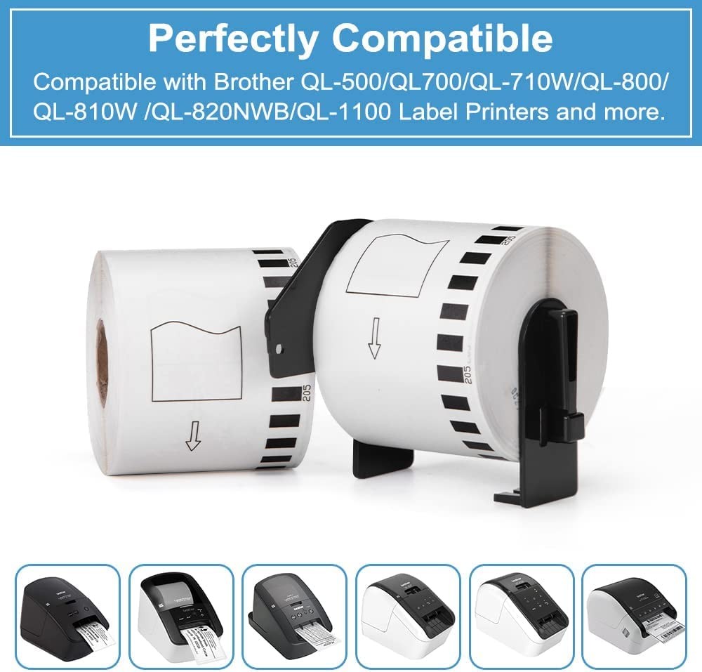 Paper Label Replace Brother Removable DK-4205 DK4205 Continous Label Roll for…
