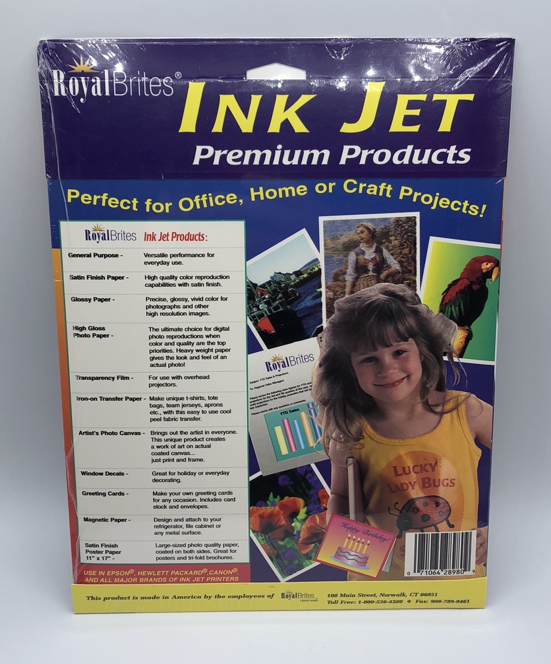 Royal Brites Ink Jet High Glossy Paper 8.5 x 11 Gloss Picture 25 Sheets NOS