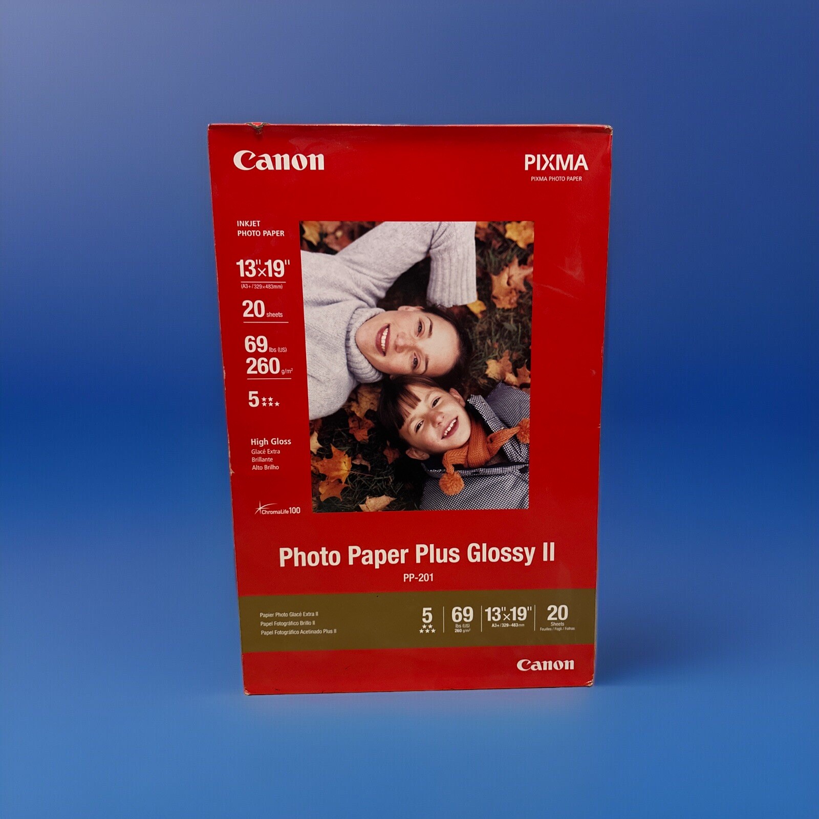 Canon Photo Paper Plus Glossy II Pixma PP-201 13×19 High Gloss 20 Sheets