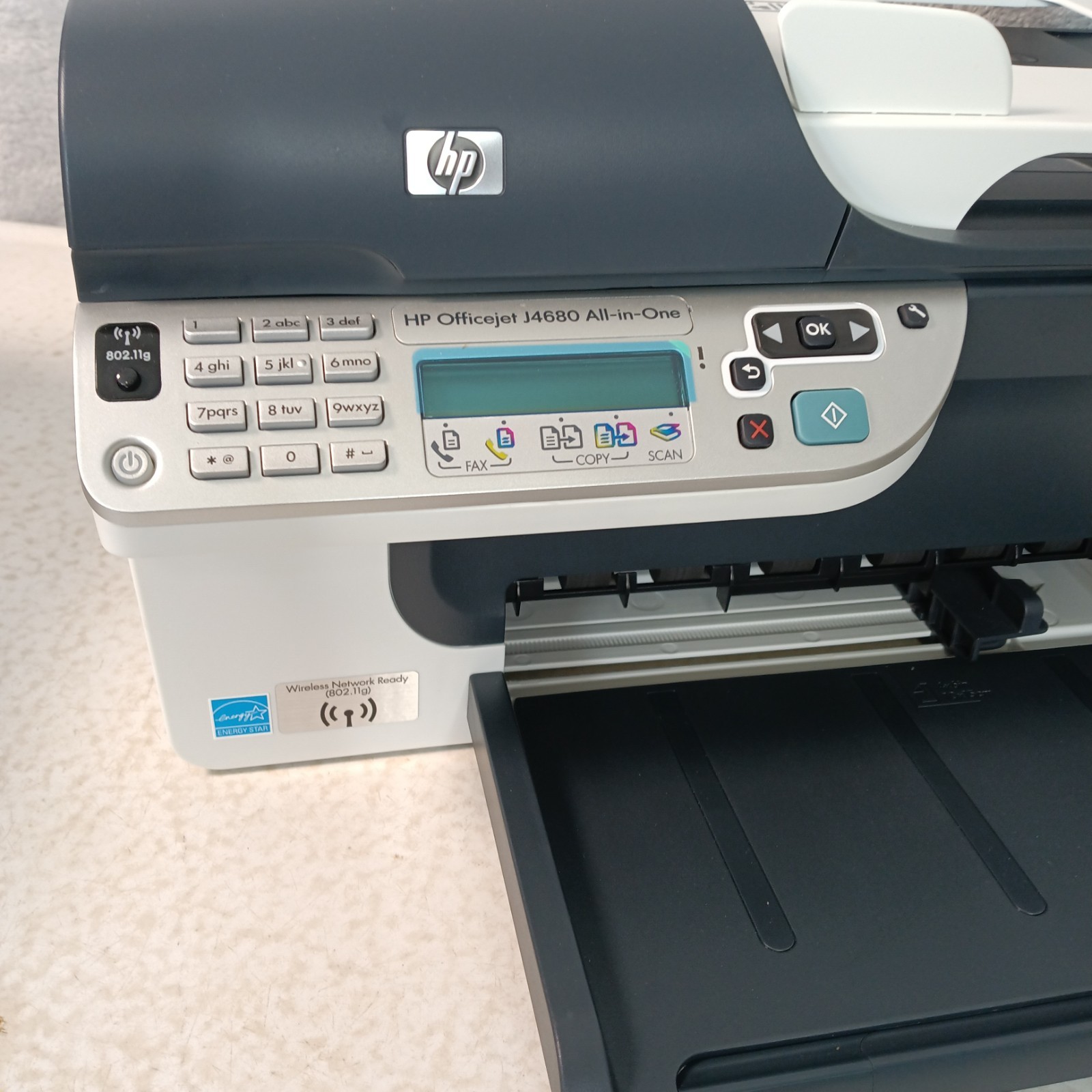HP Officejet J4580 All-in-One Inkjet Print Copy Scan Fax w/ Cords, Manuals, Soft
