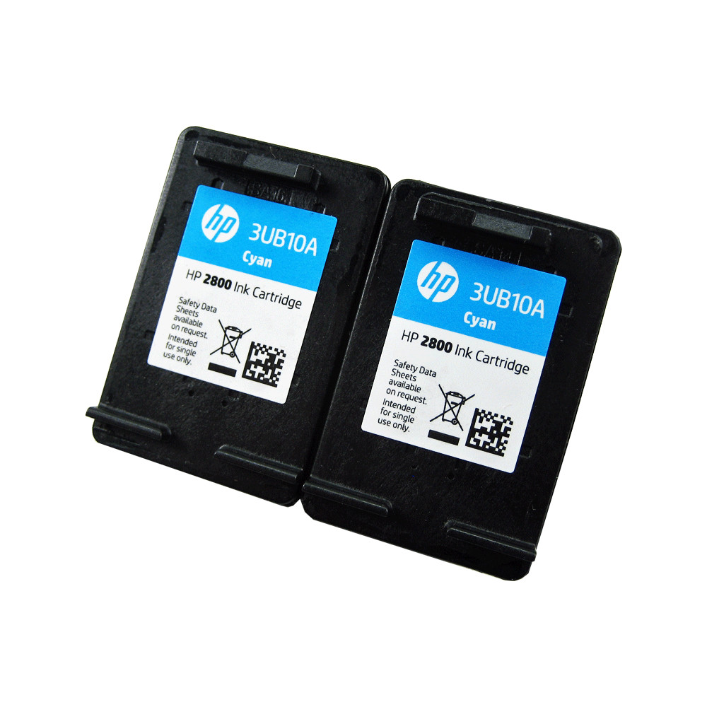 2PK Genuine HP 2800 Cyan Ink Cartridges 3UB10A Business InkJet 2800 printer