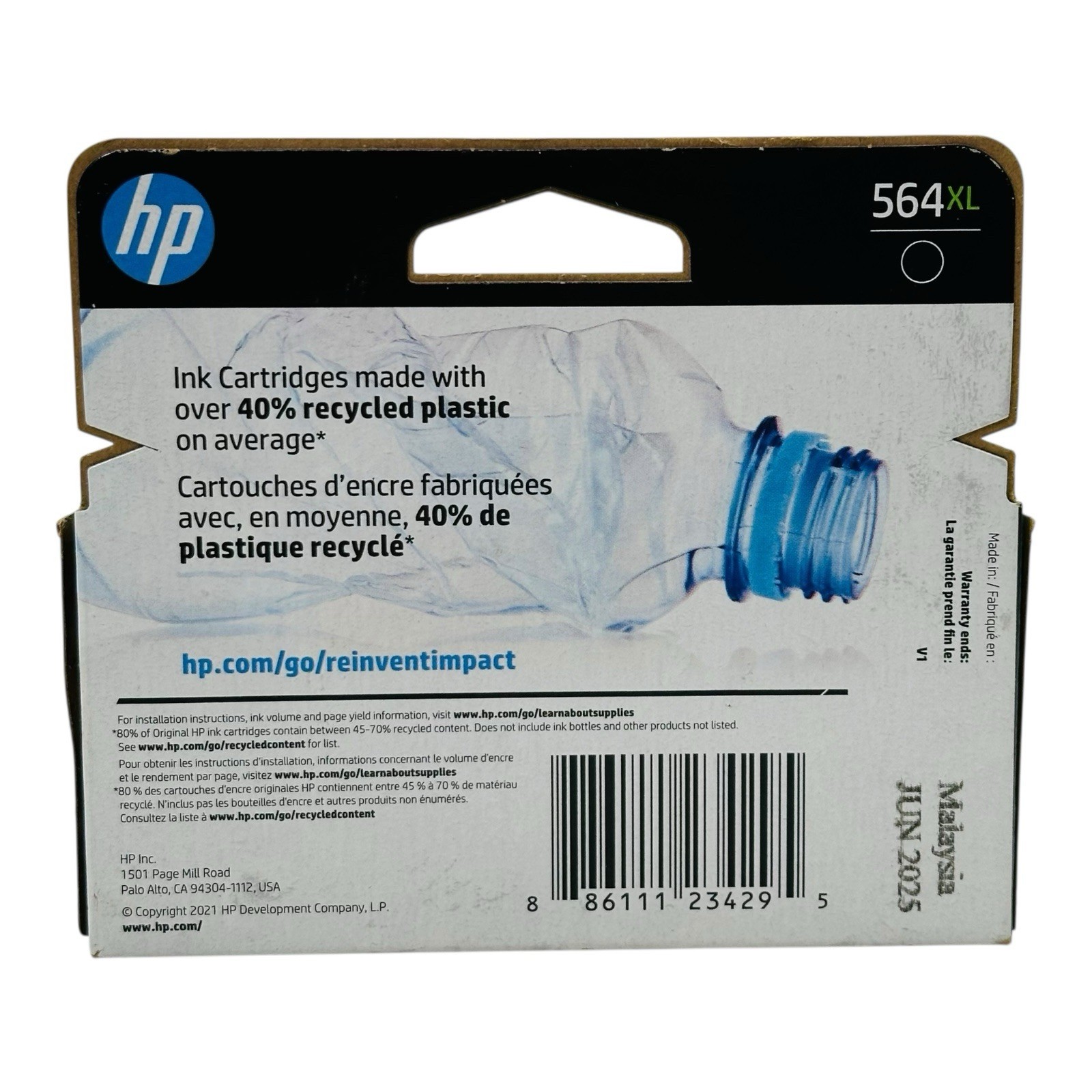 Genuine HP 564XL Black Ink Cartridge CN684WN EXP 2025 Sealed Box