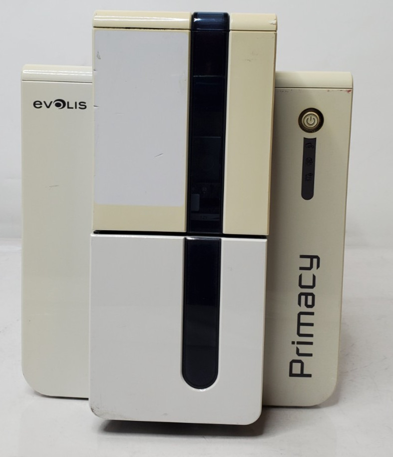 Evolis Primacy ID Card Printer No Power Supply- USED Tested