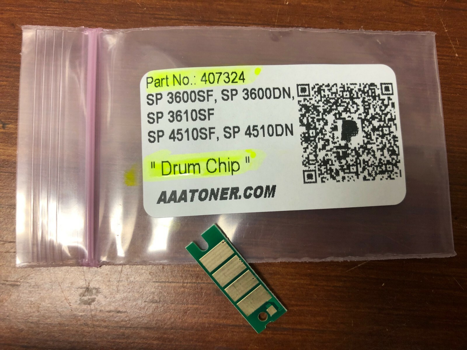 1 x Drum Chip for Ricoh SP 3600, 3610, 4510SF, SP 4510DN (407324) Refill