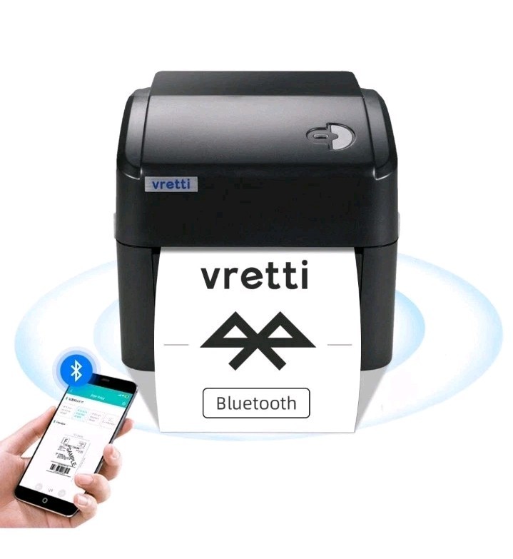 VRETTI Bluetooth Thermal Shipping Label Printer 4×6 For USPS,FedEx (Printer Only
