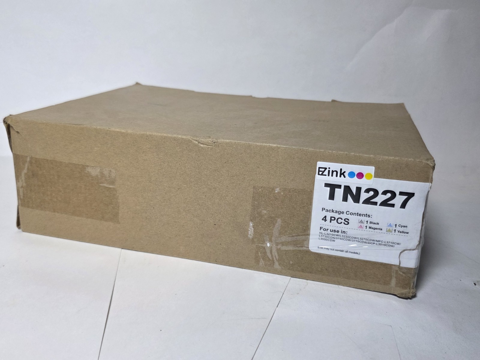 4 COLOR PACK TN227 Compatible Toner Cartridges for Brother HL-L3210 NEW OPEN BOX