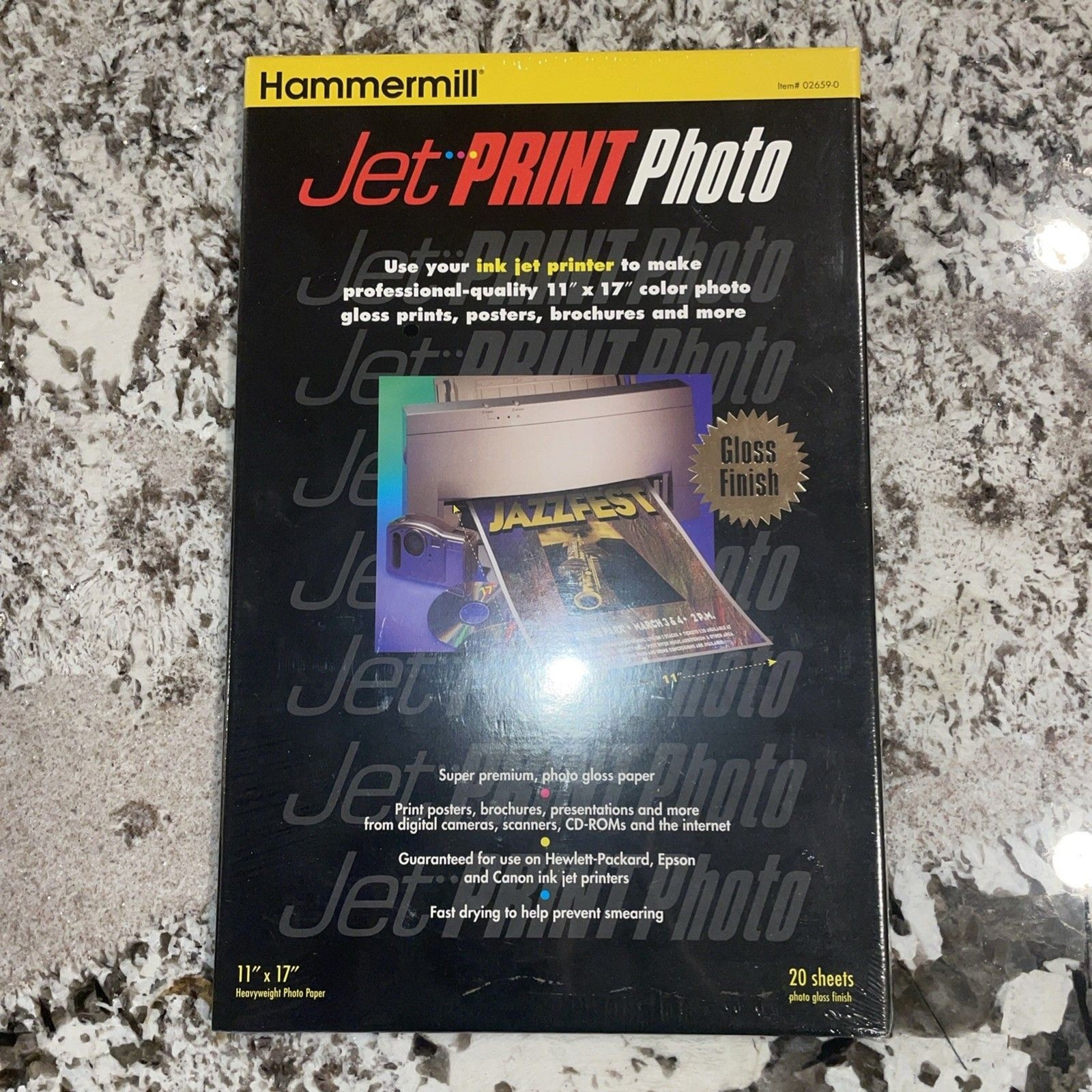 Hammermill Jet Print Photo Paper 11×17 Inch HW Gloss Finish 20 Sht Sealed NEW!