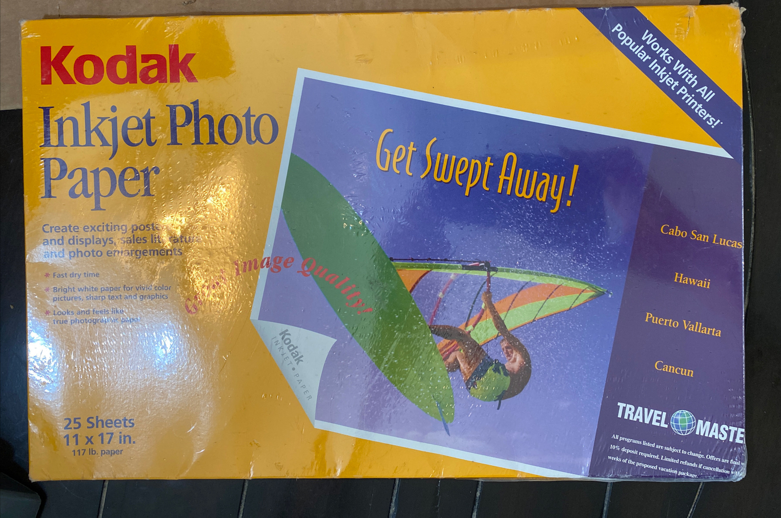 Kodak 11 inch x 17 inch inkjet photo paper 25 pack Sealed Box Has Wear Js11