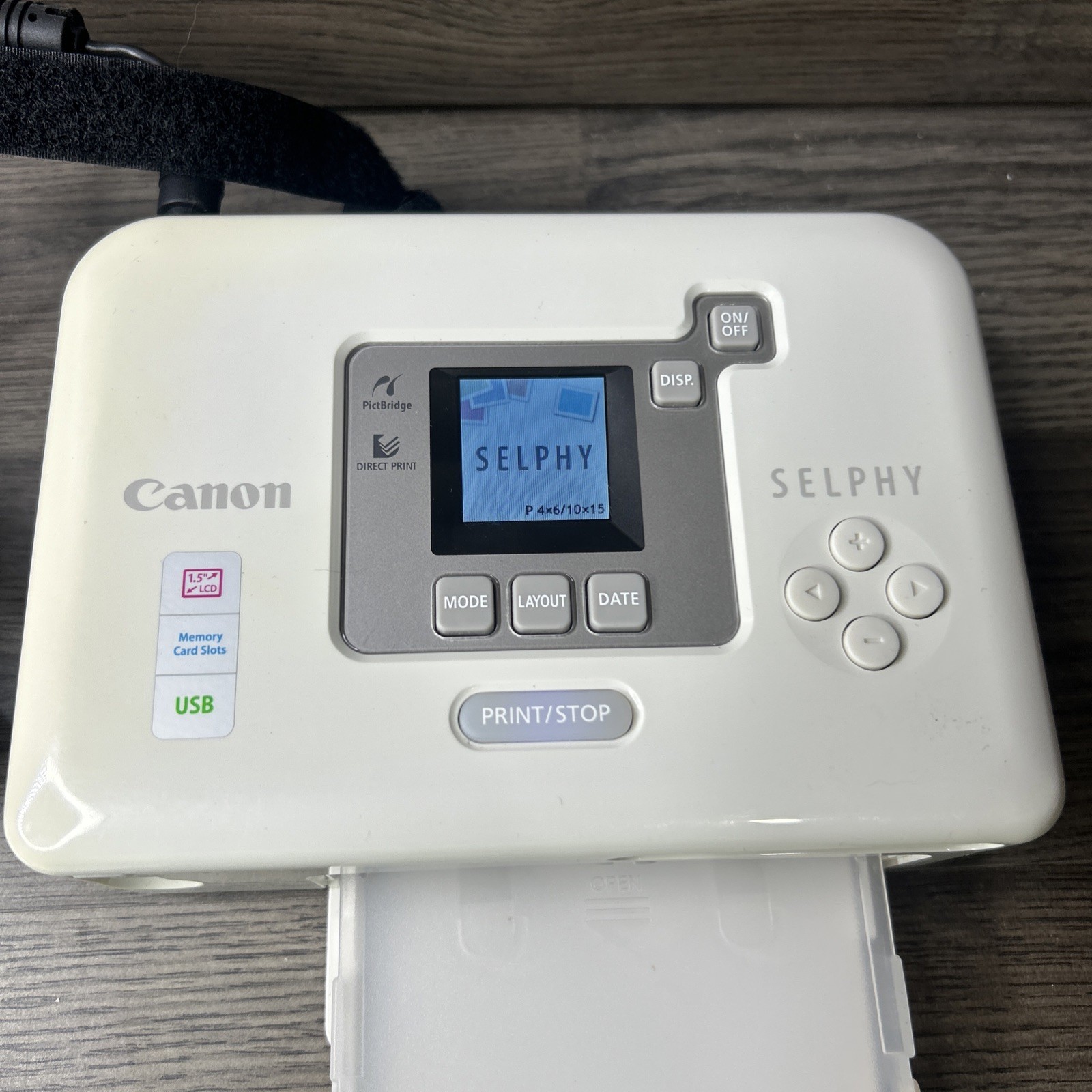 Canon Selphy Personal Photo Printer CA-CP200, Direct Print With AC Adapter