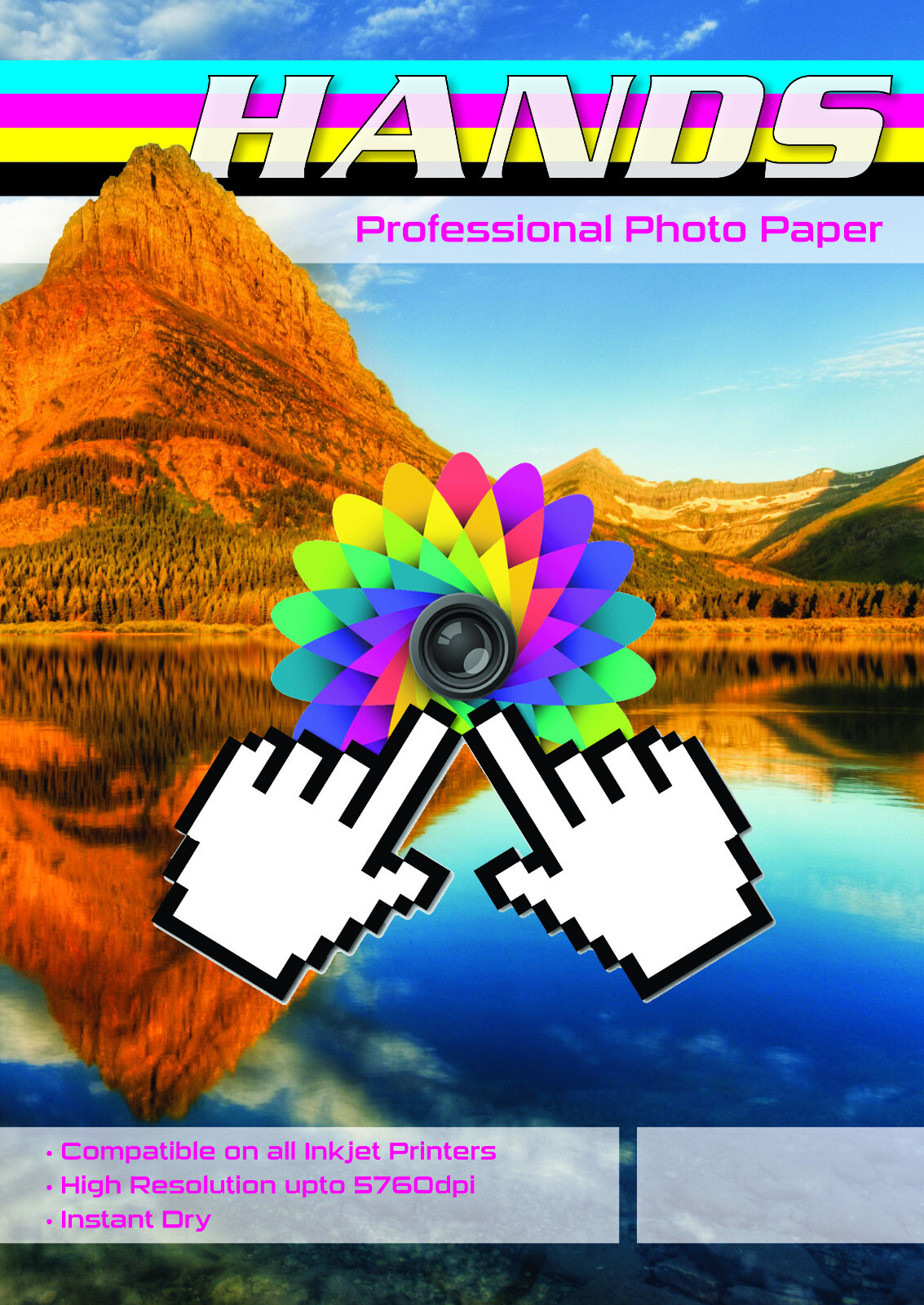 100 Sheets Hands Professional 7×5 130gsm Single Sided Matte (Matt) Photo Paper