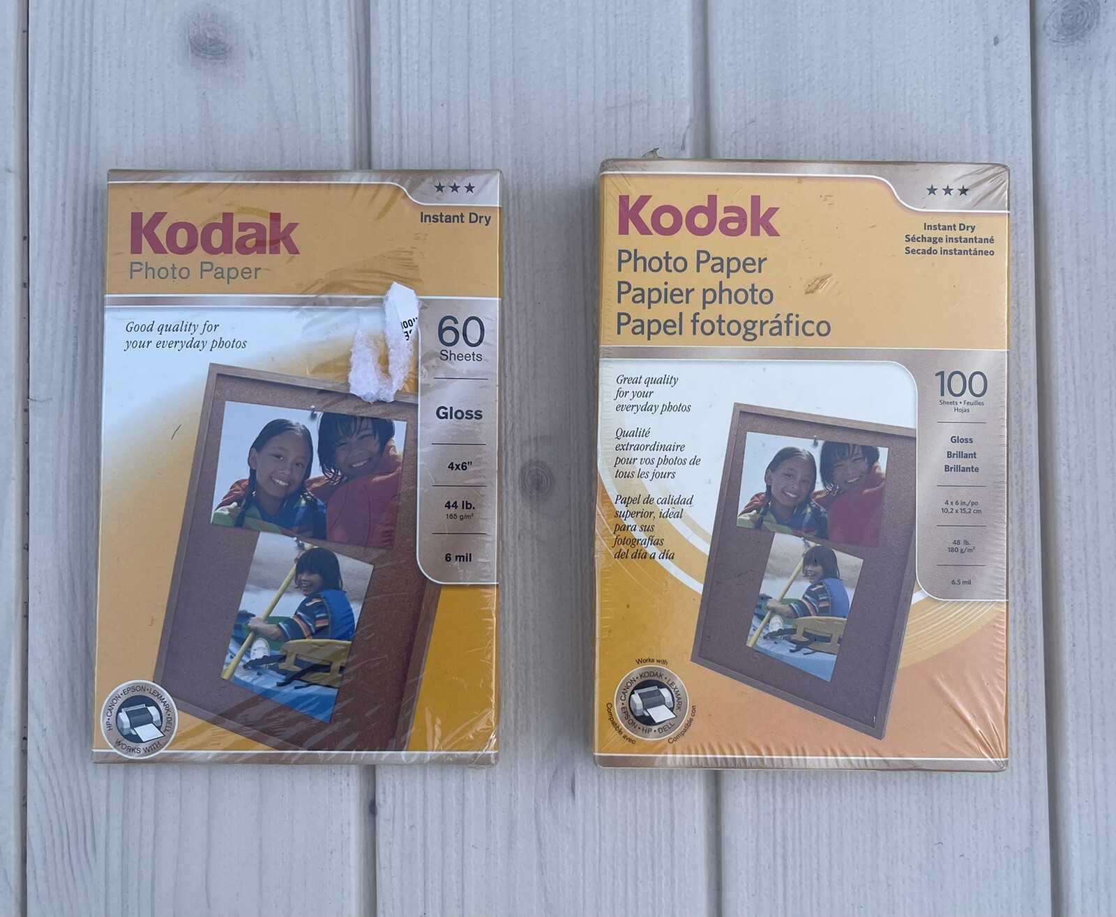 Kodak Photo Paper 4×6 Gloss Brilliant Instant Dry 160 Sheets Total New Sealed