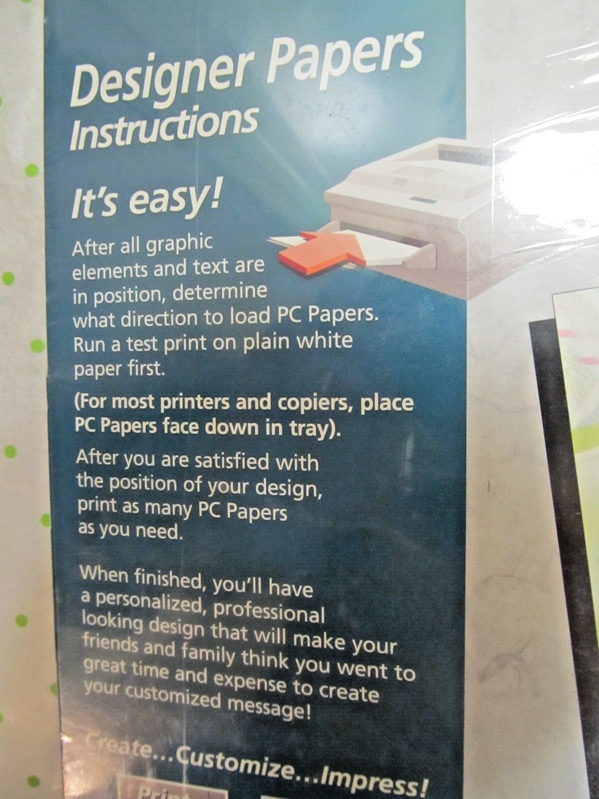 2 Ampad PC Designer Papers Print 24Lb #35735 NIP 2×25 =50 sheets