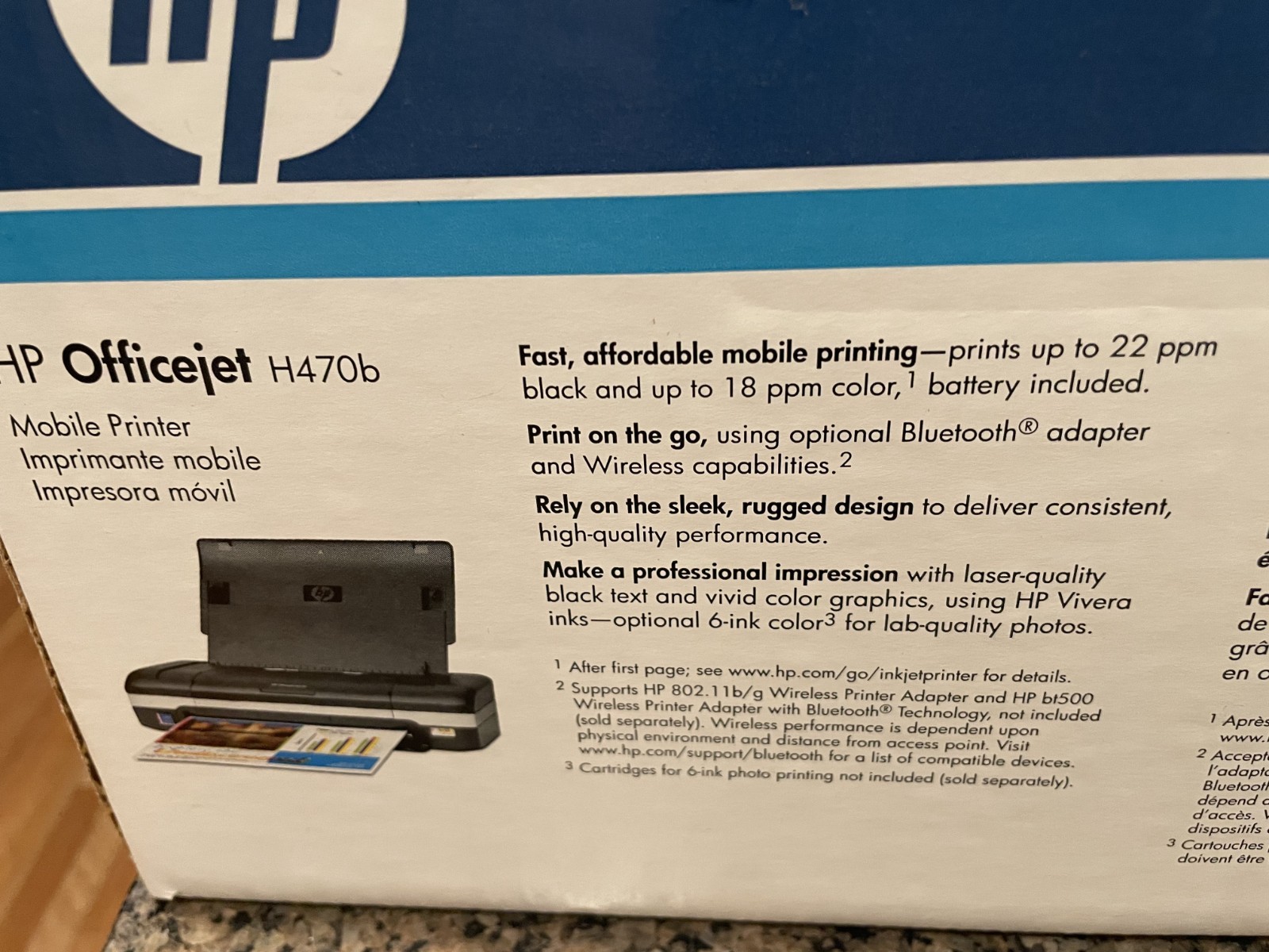 HP OfficeJet H470 Mobile Inkjet Printer