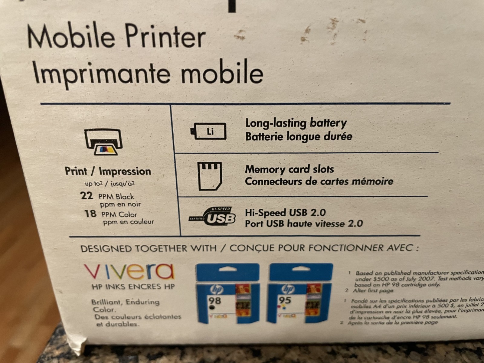 HP OfficeJet H470 Mobile Inkjet Printer