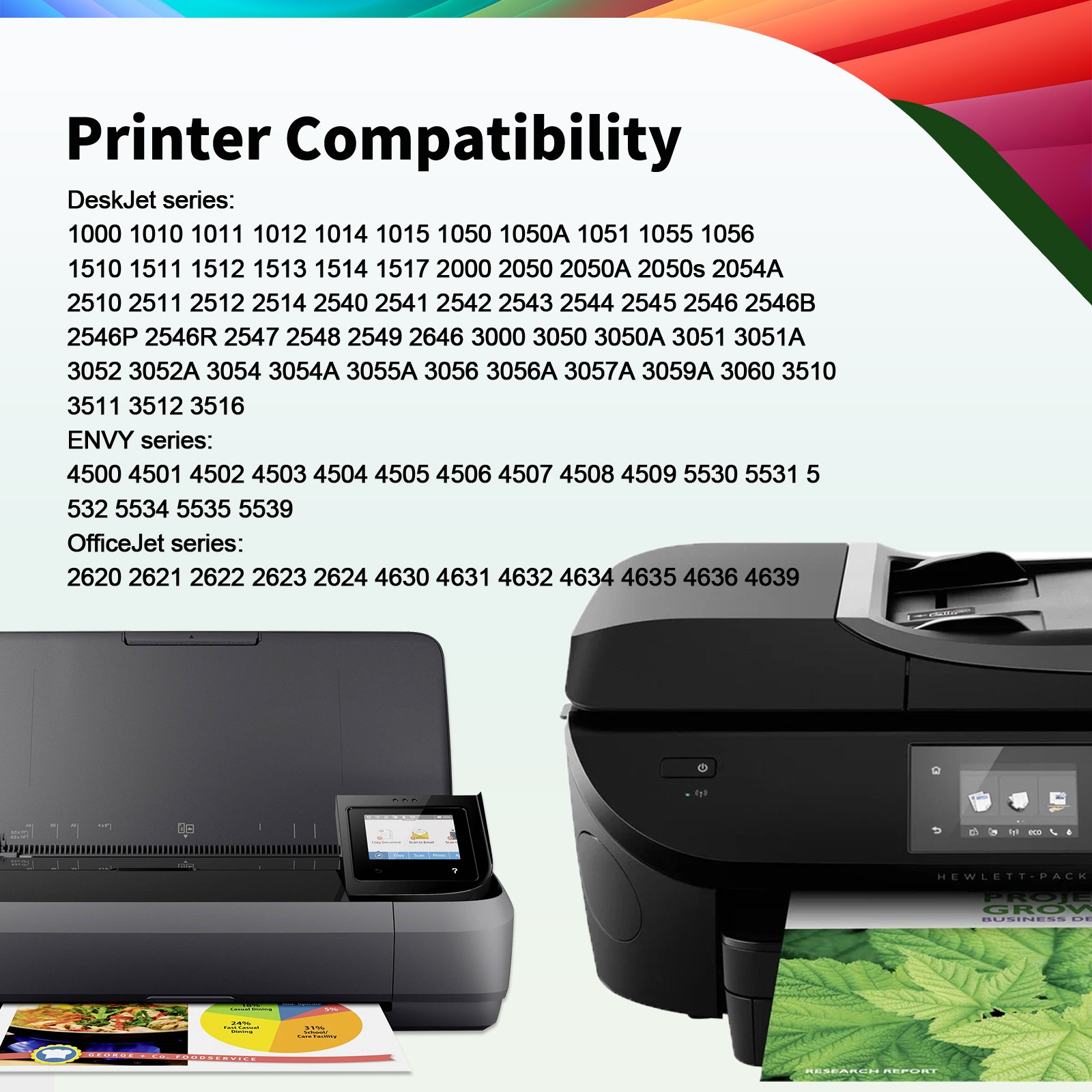 61XL 61 XL Ink Printer Cartridges For HP ENVY 4500 4501 4502 5530 5531 5532 5535