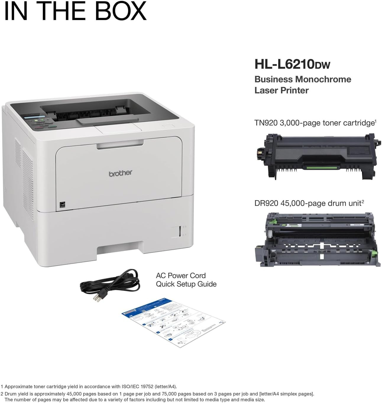 Brother Professional Laser Printer with High-Speed 50 Ppm Output, Advanced Secur