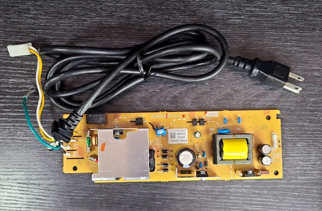 Brother HL-L2300D HL-L2320D Low Voltage Power Supply LV1250-001 w/ Power Cable
