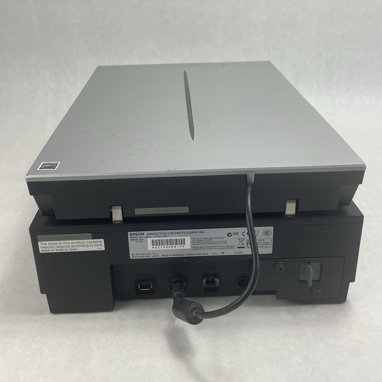 Epson Perfection V700 Photo Flatbed Dual Negative Film Scanner No Power Cord