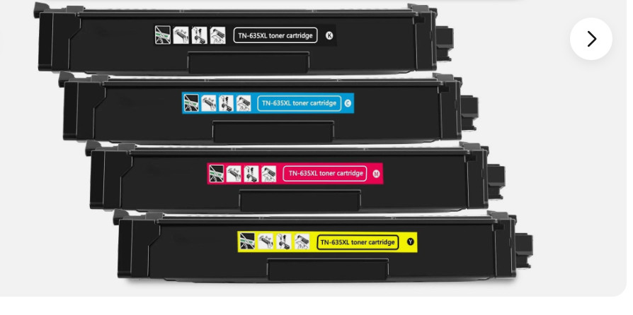 New 4 X H/Y Toner Cartridges for Brother HL-L8430cdw HL-L8570cdw TN-635XL