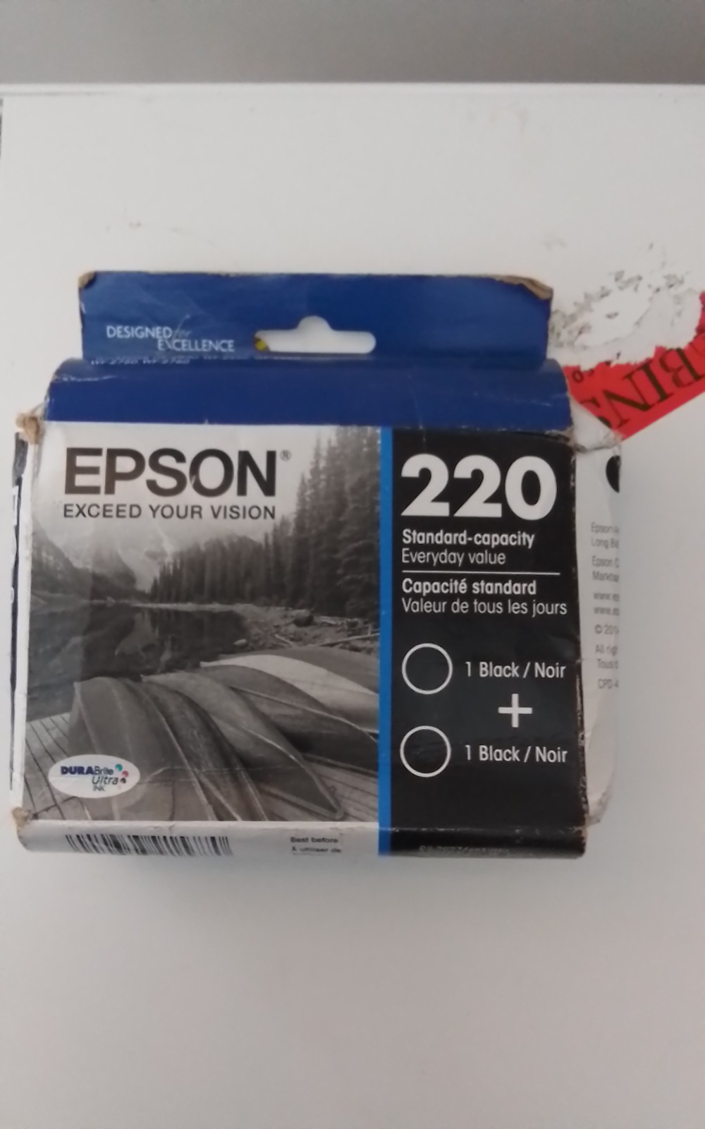 EPSON 220 DURABrite Ultra Standard Capacity Black Dual Cartridge (Expires 5-2027