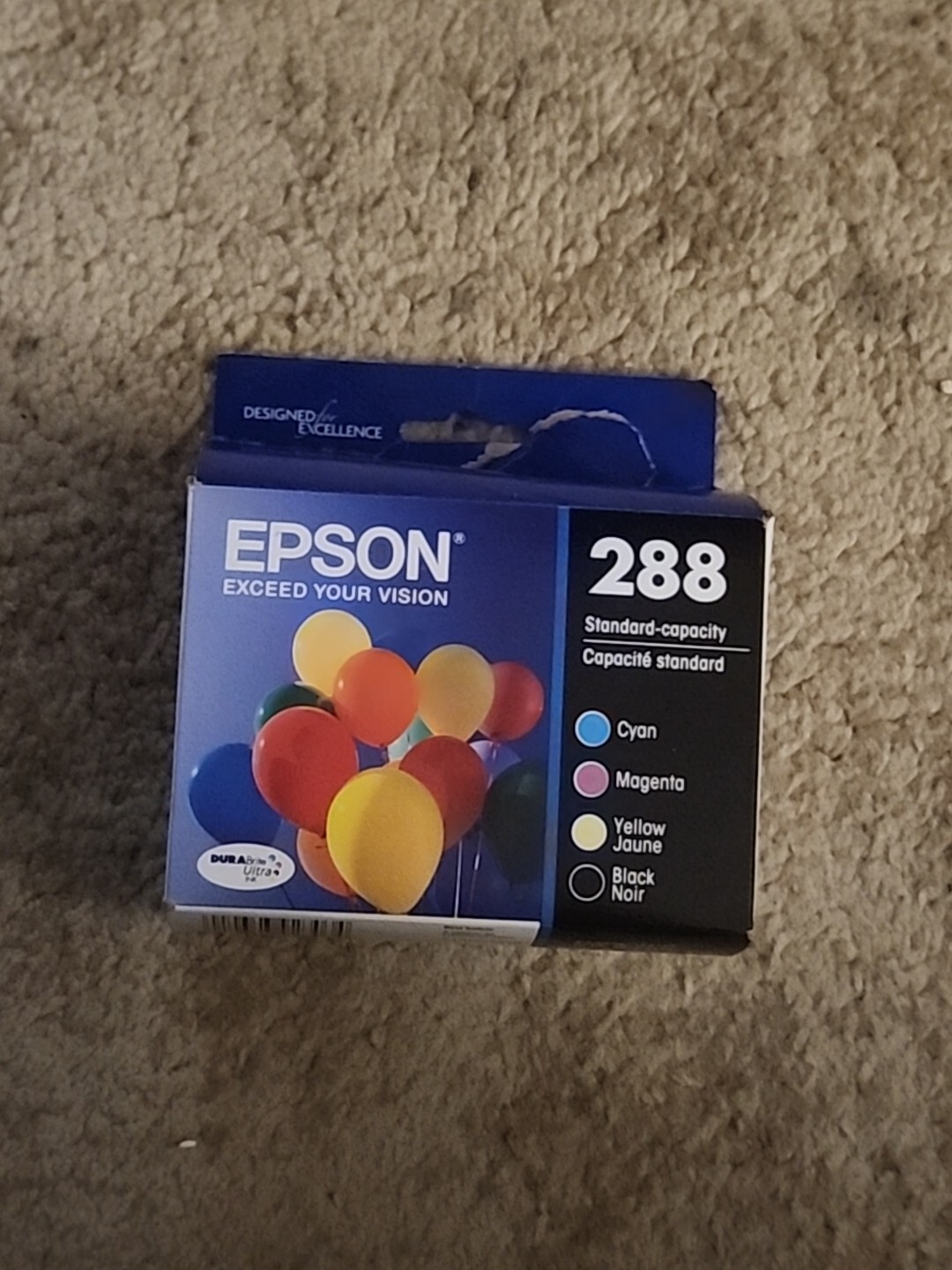 Epson 288 (T288120BCS) Ink Cartridges-Open Box Black and Yellow ONLY