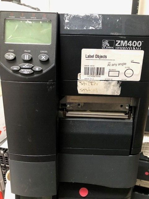 Used Zebra ZM400 Direct Thermal Label Printer ZM400-2001-0100T LAN USB