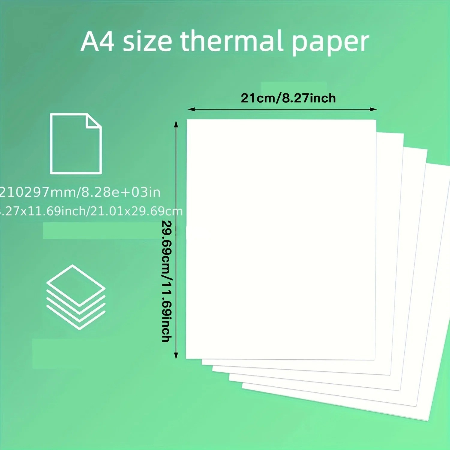 A4 Thermal Printer Paper, 100/200 Sheets, 21.01cm X 29.69cm