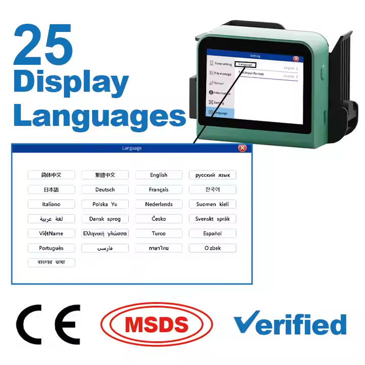 12.7mm Portable Inkjet Printer Logo Expiry Date Handheld Tij Printer