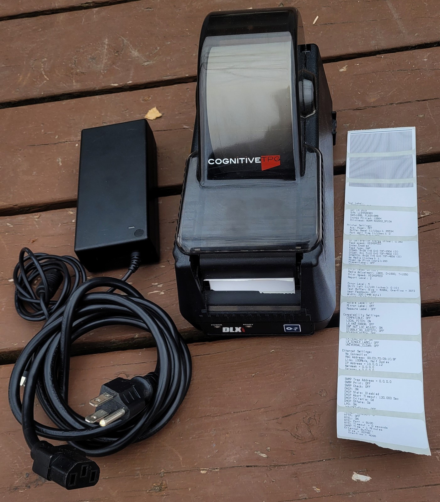 CognitiveTPG DLXi Thermal Label Barcode Printer USB Ethernet DBD24-2085-G1E