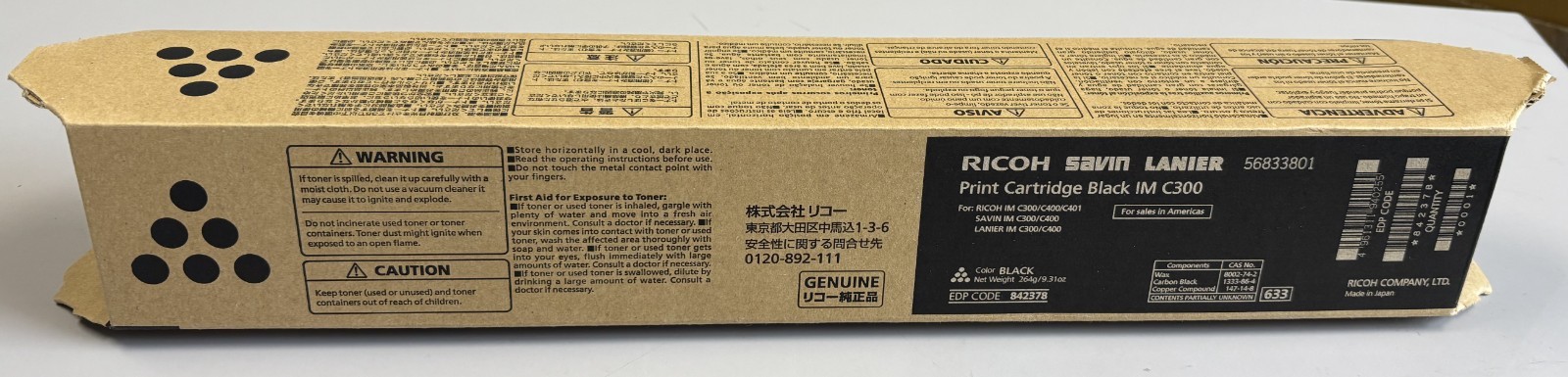 Ricoh Genuine IM C300 Black Toner Print Cartridge 842378 OEM Original Sealed
