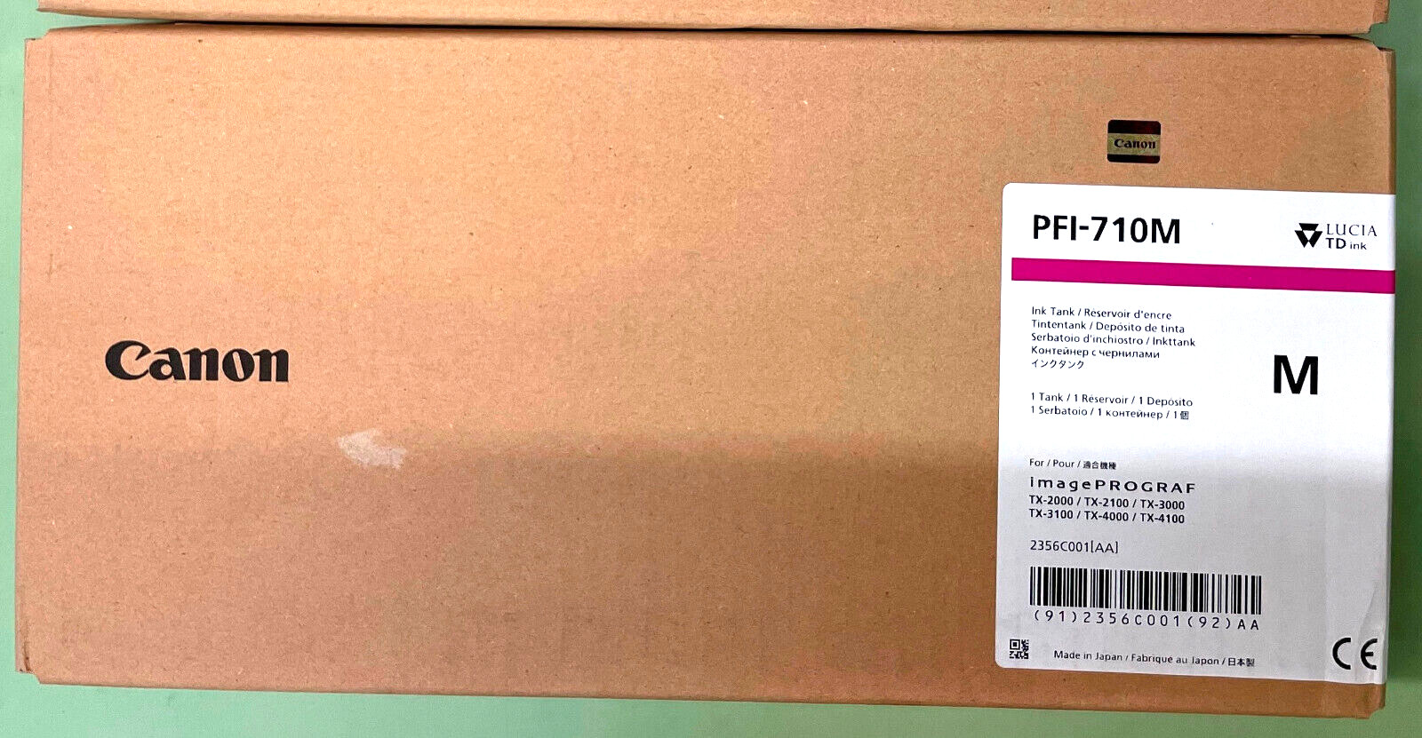 Canon PFI-710 M Magenta Ink 700ml. 07-2025 GENUINE OEM