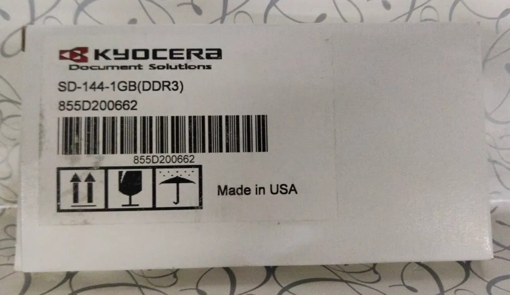 Kyocera Document Solution SD-144-1GB(DDR3)855D200662 Printer Memory Ram Upgrade