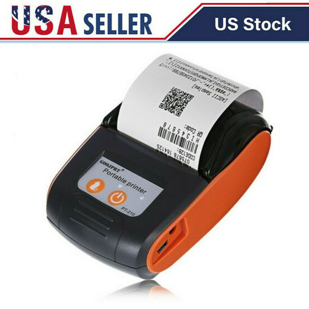 Portable Mini USB & BT Thermal Label Printer 58mm Wireless POS Receipt Handheld