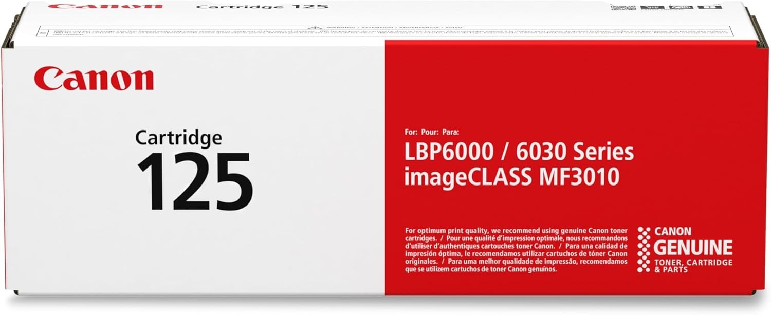 Genuine Canon 125 Black Toner 3484B001 imageCLASS MF3010 LBP6000 LBP6030w NEW