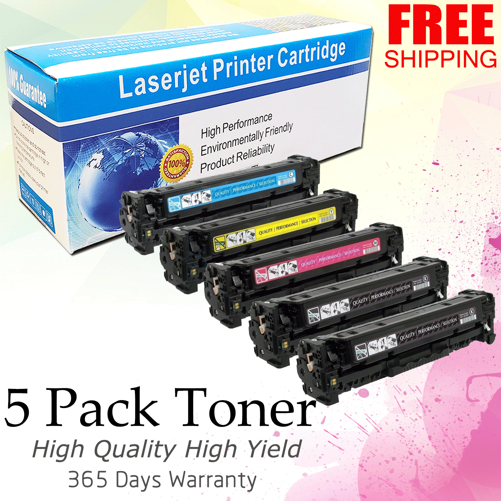 5 CRG131 Color Toner For Canon 131 imageCLASS LBP7110Cw MF8280Cw MF628Cw MF624Cw