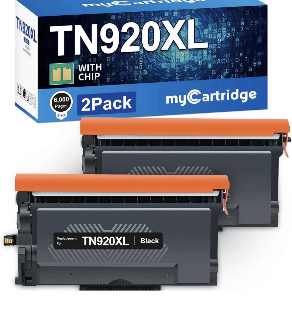 2 Pack My Cartridge TN920XL For Brother Black Toner Printer Cartridge w/ Chips
