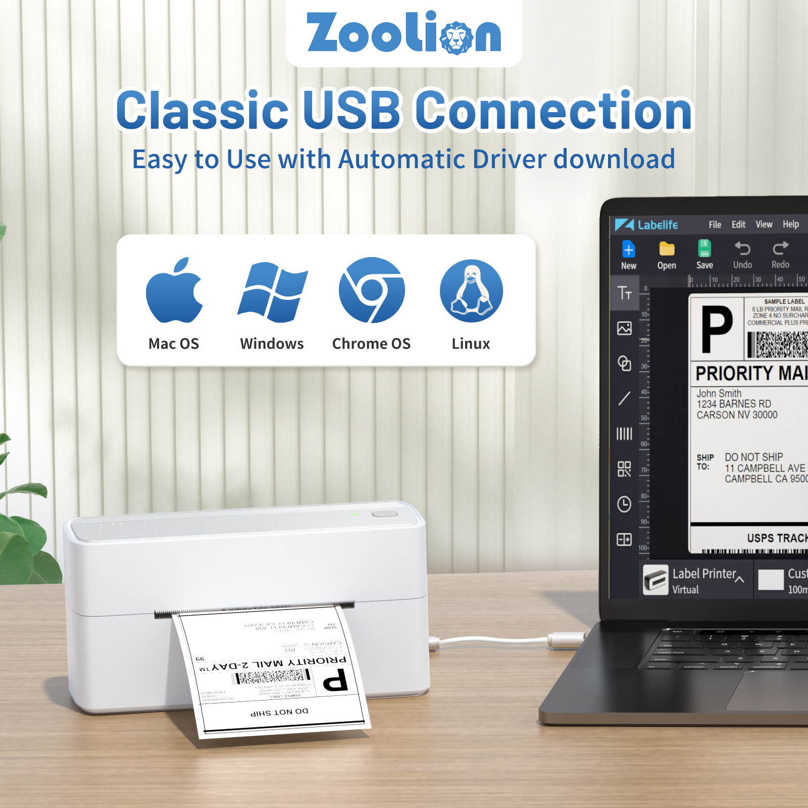 Phomemo Bluetooth Thermal Label Printer 241BT 4X6 Printer for Shipping Labels