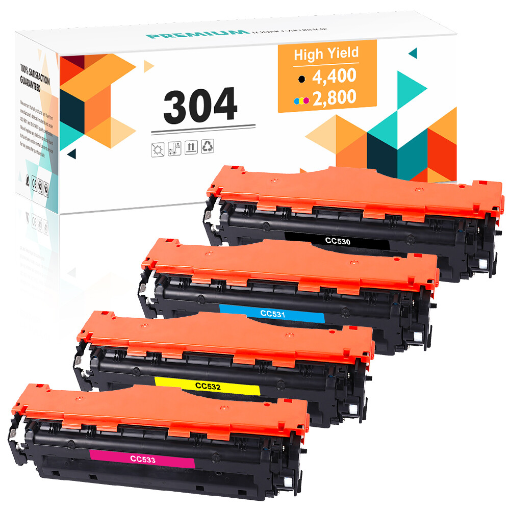 4P For HP LaserJet CP2025dn CP2025n CM2320nf MFP Color Toner CC530A 304A ink