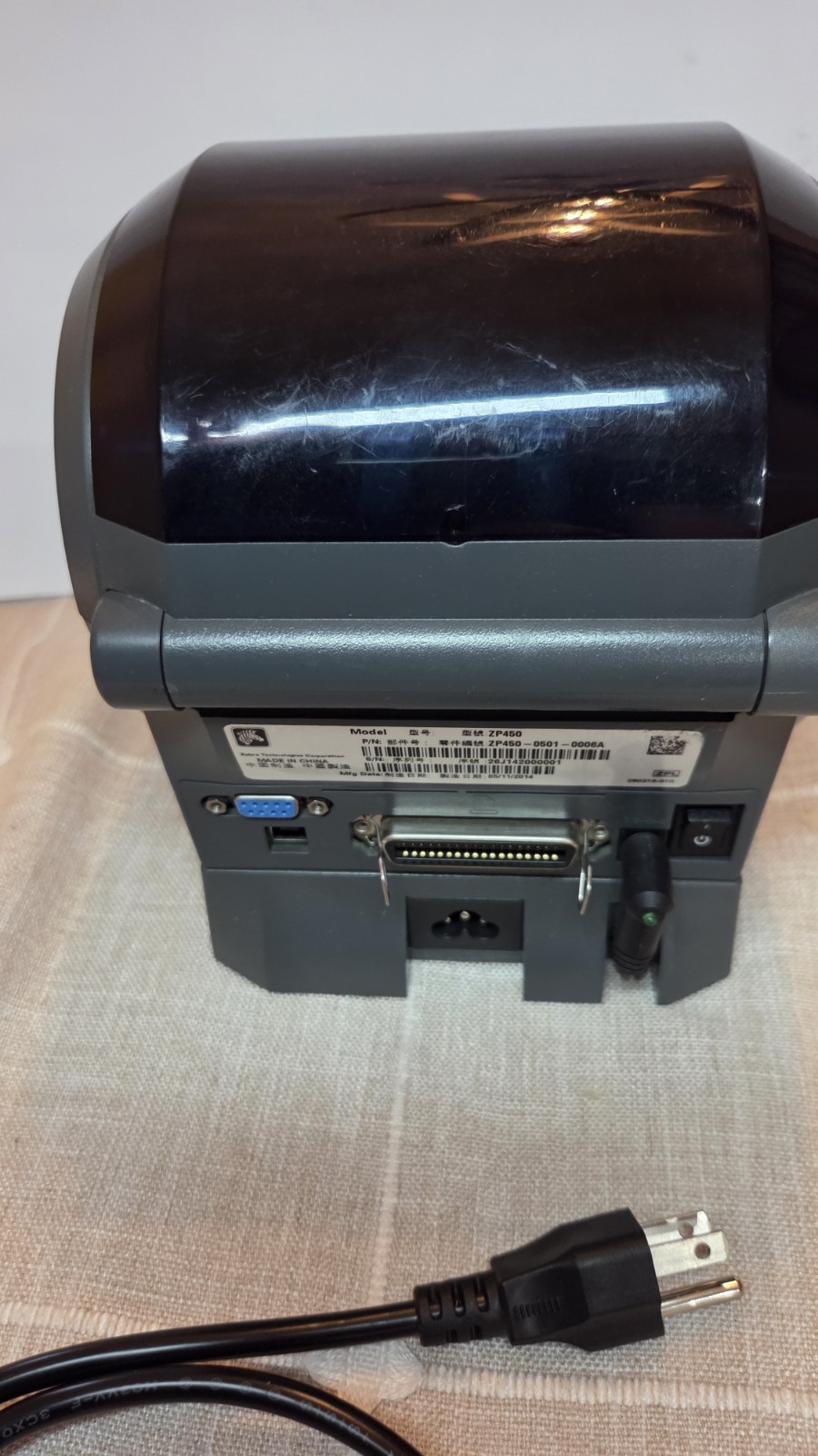 Zebra ZP 450 CTP Direct Thermal Shipping Label CCD Printer Black DPI