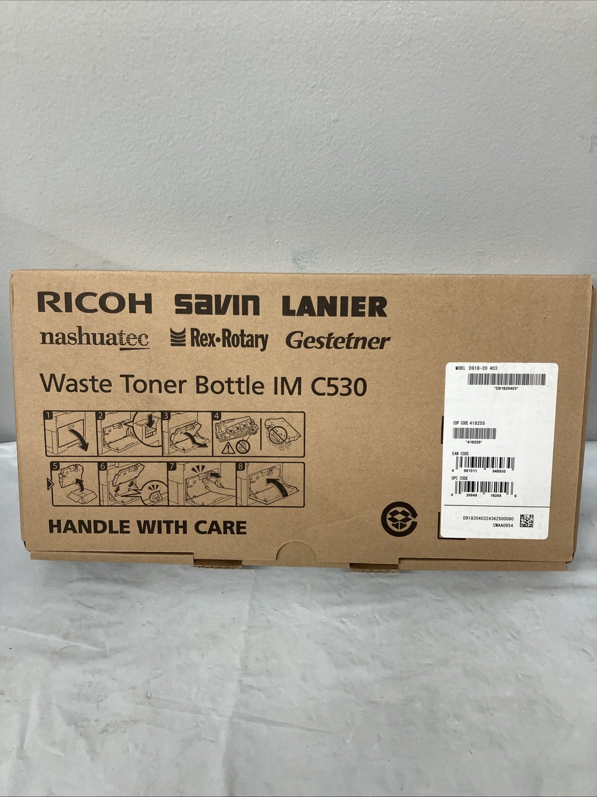 Ricoh Savin Lanier IM C530 418255 Waste Toner Bottle