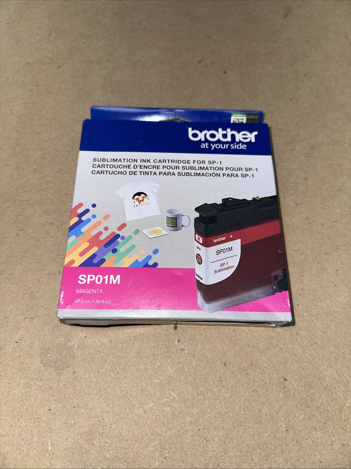 Brother Genuine Sublimation Ink Cartridge Magenta SP01M , 47 ML, 02/2026