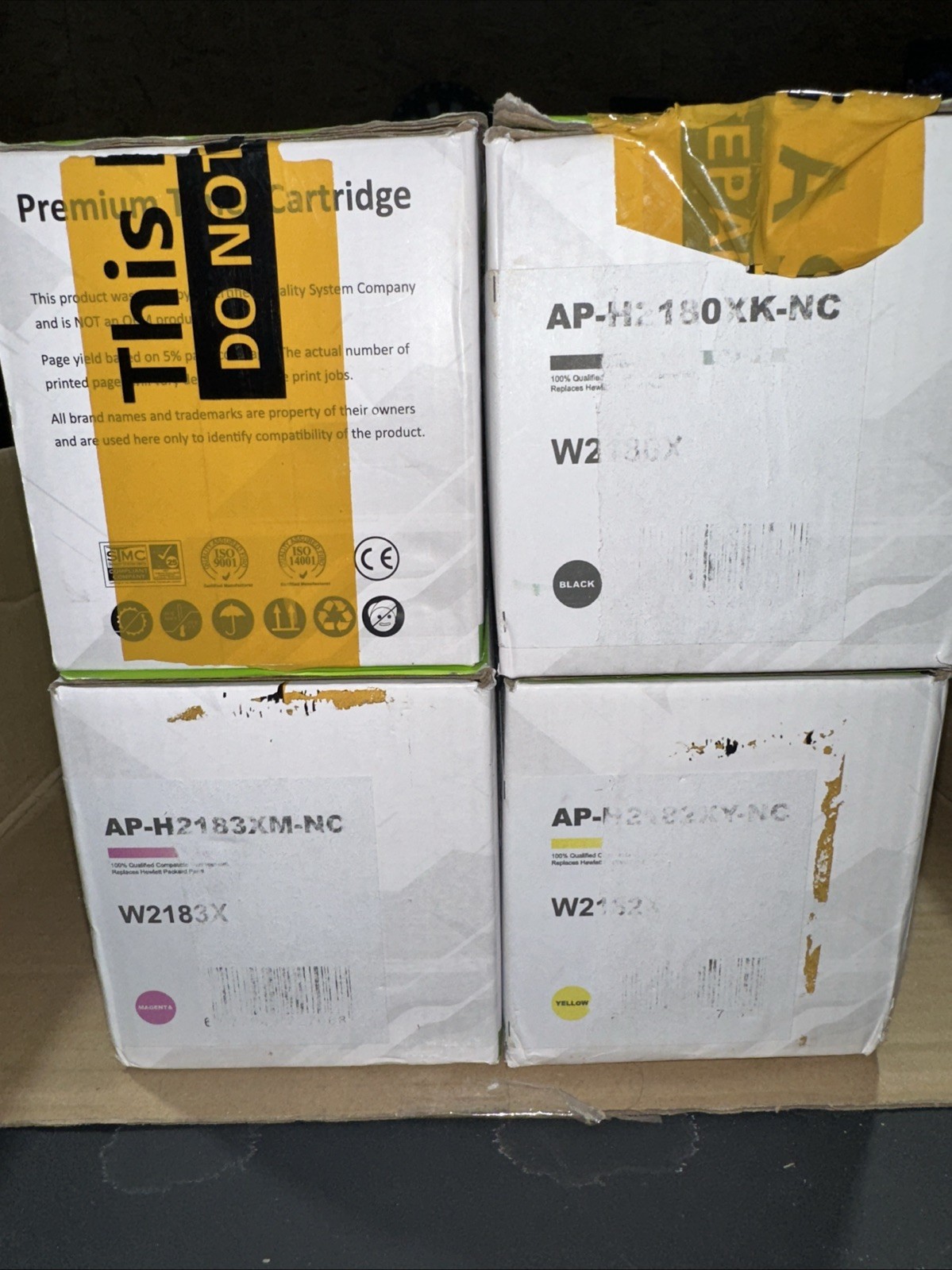 4PK 218X High-Yield Toner Cartridge for Laserjet Pro 3201dw MFP 3301cdw(w/chip)