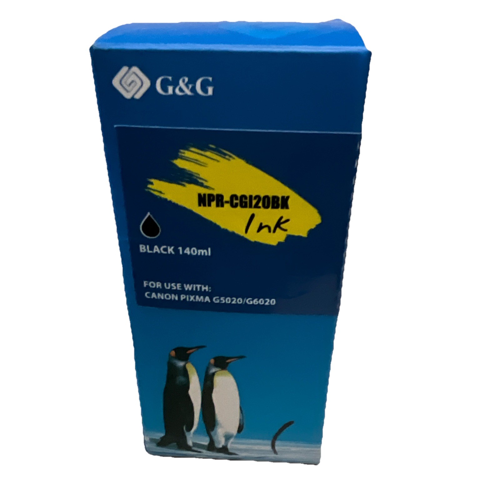 G&G NPR-CGI20BK Black Ink Refill Bottle for Canon PIXMA G5020 G6020 Inkjet