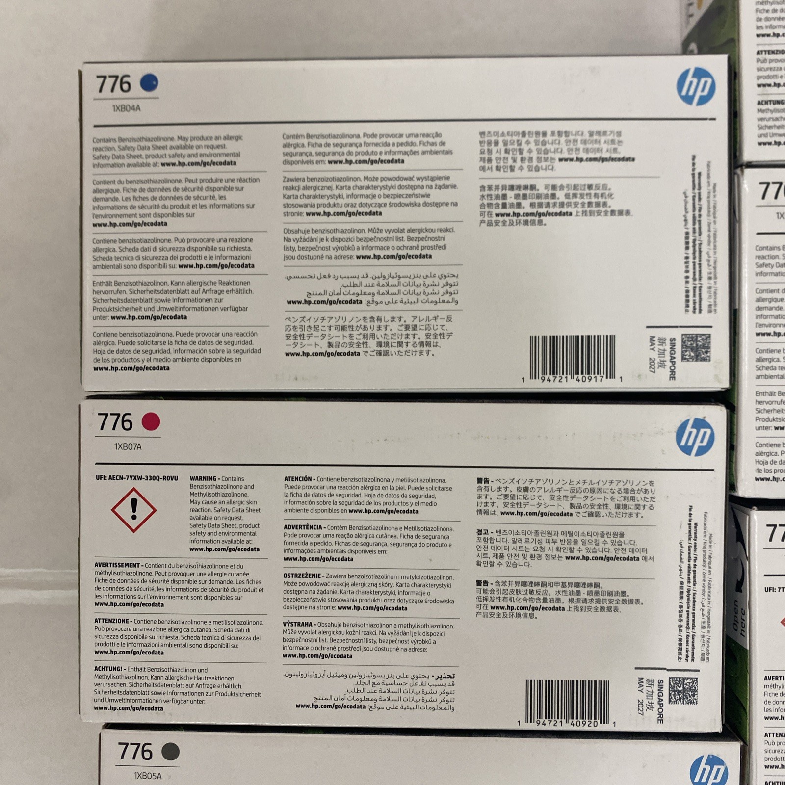set of 9 HP 776 Ink Cartridge DesignJeZ9+ PR O -1L -SEALED 2026-2027 Genuine