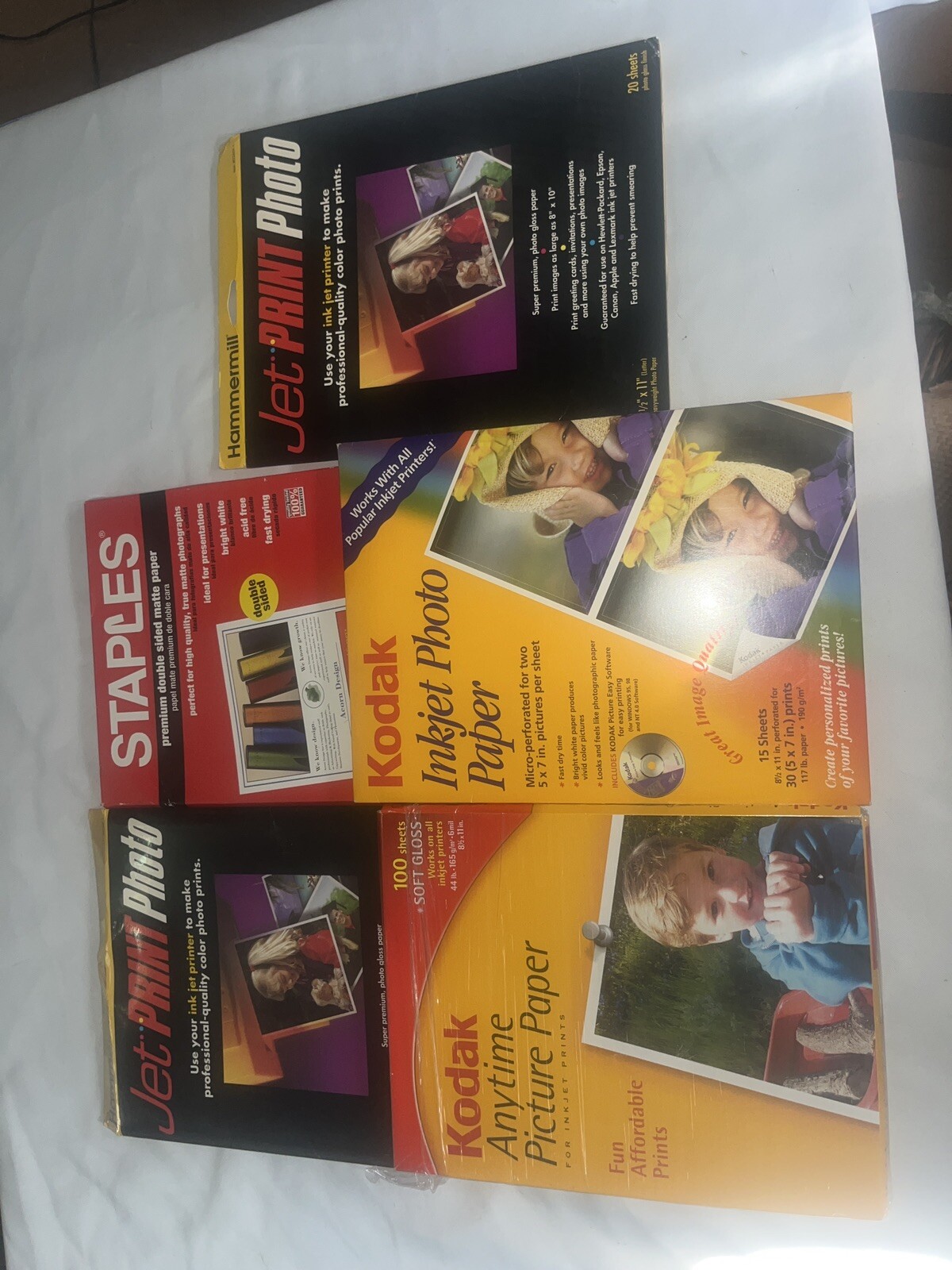 Jet Print Premium Gloss Photo Paper Kodak Inkjet Anytime Picture Staples Lot