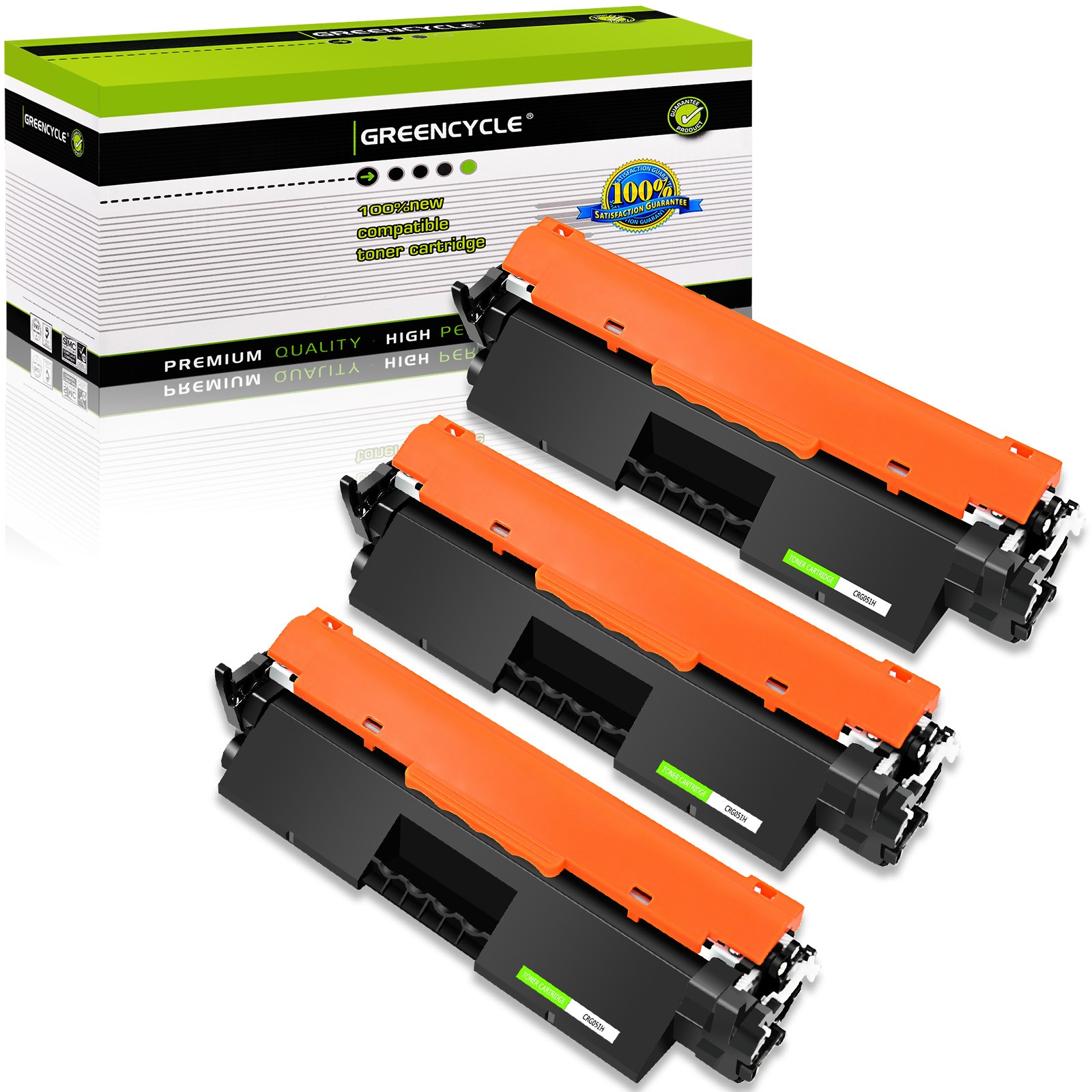 3 Pack CRG-051H Toner Cartridge For Canon IMAGECLASS 2169C001AA MF267dw MF269dw