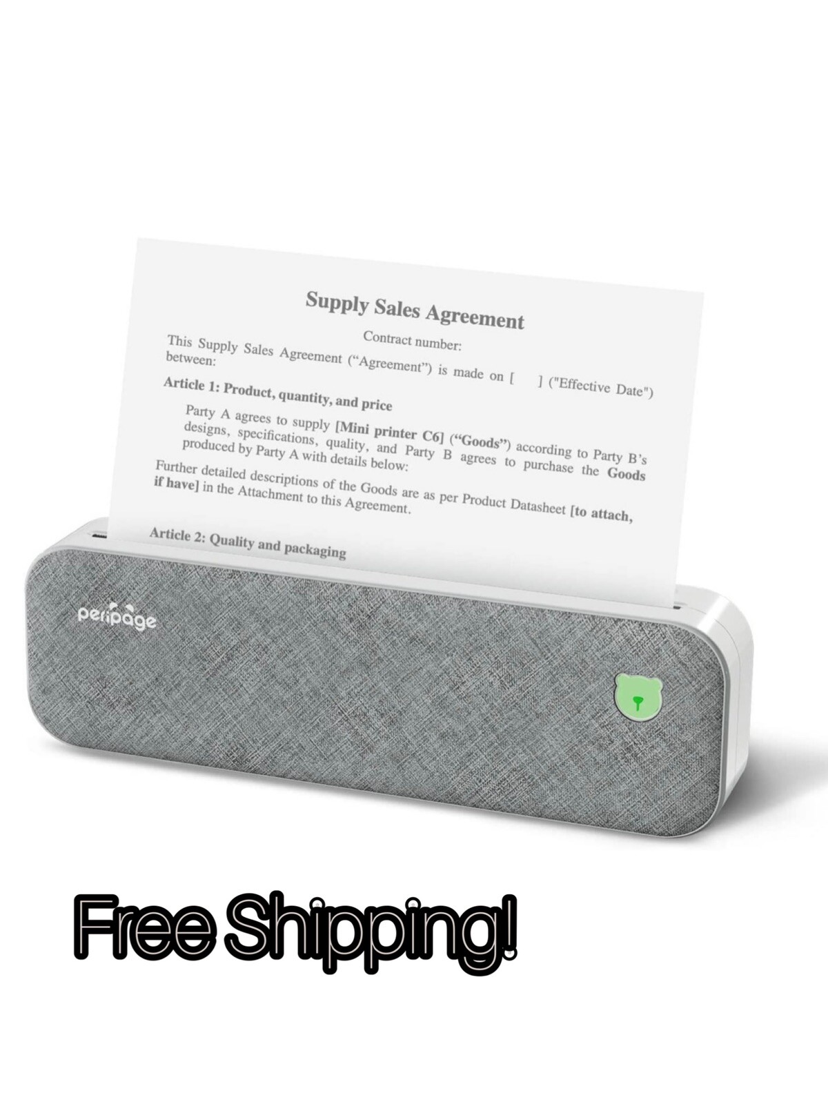 Peripage wireless portable printer- 8.26″x11.69″ compatible ios, Andriod, laptop